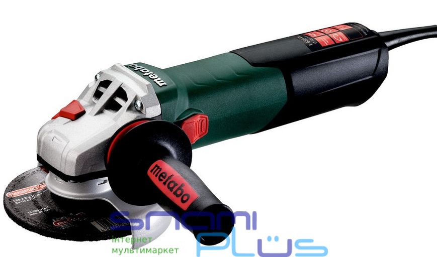 Шлифмашина угловая (болгарка) Metabo WEVA 15-125 Quick, Black/Green, 1550W, диск 125 мм, шпиндель М14, 11000 об/мин 268881 фото