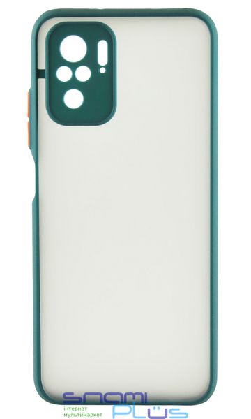 Накладка силіконова для смартфона Xiaomi Redmi Note 10/10s, Gingle Matte Case (strong) Dark Green 238548 фото