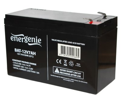 Батарея для ДБЖ 12В 7Ач EnerGenie 64x94x150 (ШхВхД) BAT-12V7AH 50372 фото