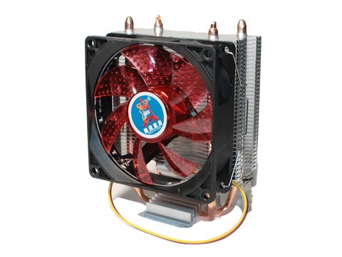 Кулер для процесора Cooling Baby R90 Red LED, алюміній/мідь, 1x90 мм, для Intel 115x/1200/1366/775, AMD AMx/FMx 158545 фото