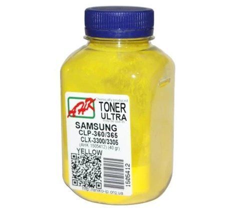 Тонер + чип Samsung CLP-360/365, CLX-3300/3305, Yellow, 40 г, Ultra Color, AHK (1505416) 146498 фото