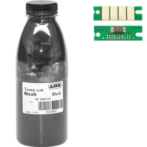 Тонер + чип Ricoh Aficio SP111, Black, 60 г, AHK (3202555) 279045 фото