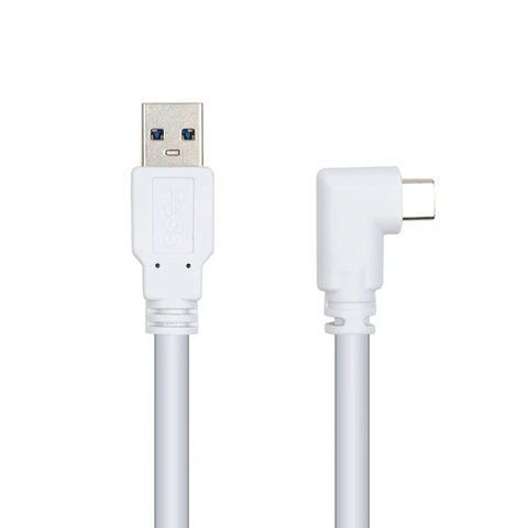 Кабель USB AM - Type-C, 5 м, White, PowerPlant, USB 3.2 Gen1, угловой разъем (CA913244) 311787 фото