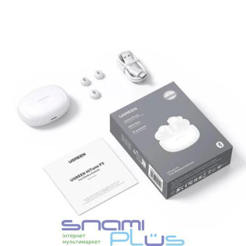 Навушники бездротові Ugreen HiTune T3C Earbuds (WS207), White (45110) 319719 фото