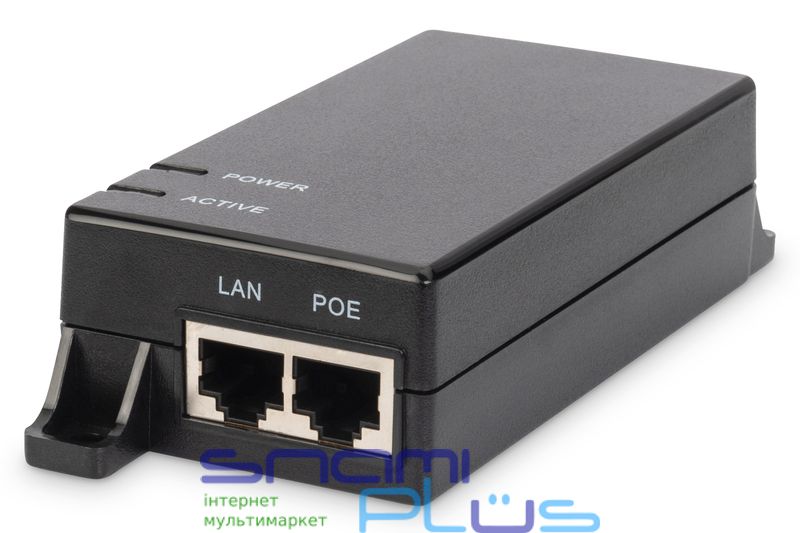 PoE адаптер Digitus DN-95102-1 48V 0.8A з портами Ethernet 10/100/1000Мбит/с 179240 фото
