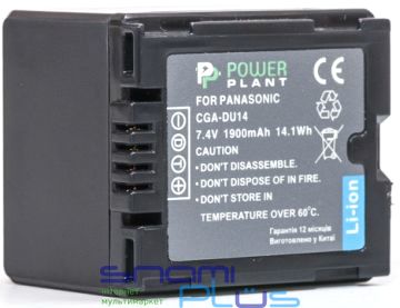 Аккумулятор Panasonic CGA-DU14, PowerPlant, 1900 mAh / 7.4 V, Li-Ion (DV00DV1182) 244698 фото