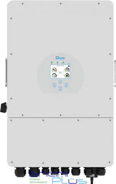 Гібридний інвертор Deye SUN-12K-SG04LP3-EU, White, 12кВт, RS485/CAN/WiFi/GPRS, (MPPT 160-650/240A/DC48B) 290074 фото