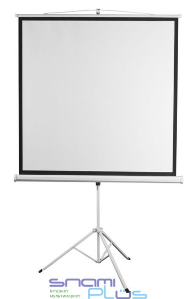 Экран мобильный с треногой 2E, 135', 1:1, 240х240 см, матовое белое полотно, укрепленное стекловолокном, 11 кг (0011135T) 190009 фото