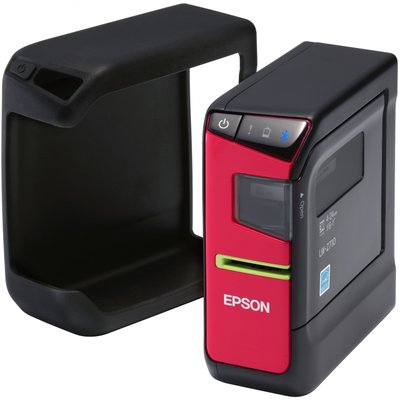 Принтер стрічковий для маркування Epson LabelWorks LW-Z710, Black/Red, Bluetooth, 180 dpi, термотрансферний друк, для стрічки 4/6/9/12/18/24 мм, 6хАА, 146x132x54 мм, 440 г (C51CD69130) 233776 фото