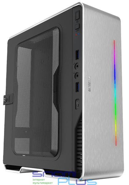 Корпус GameMax Violin Silver, 180 Вт, Mini ITX, 2хUSB 3.0, Type-C, 235x90x251 мм, 0.5 мм, 1.9 кг 212692 фото