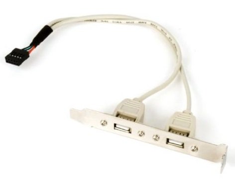 Планка розширення Cablexpert USB 2.0 на задню панель 2 порти (CCUSBRECEPTACLE) 208006 фото