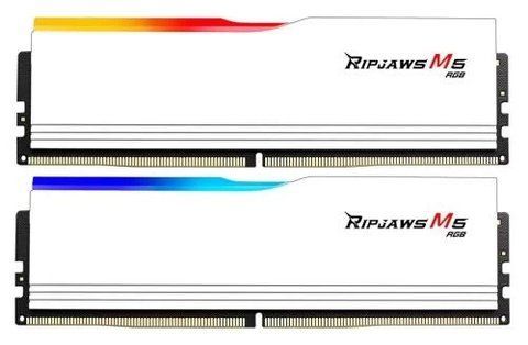 Память 16Gb x 2 (32Gb Kit) DDR5, 6400 MHz, G.Skill Ripjaws M5 RGB, White (F5-6400J3239G16GX2-RM5RW) 288443 фото