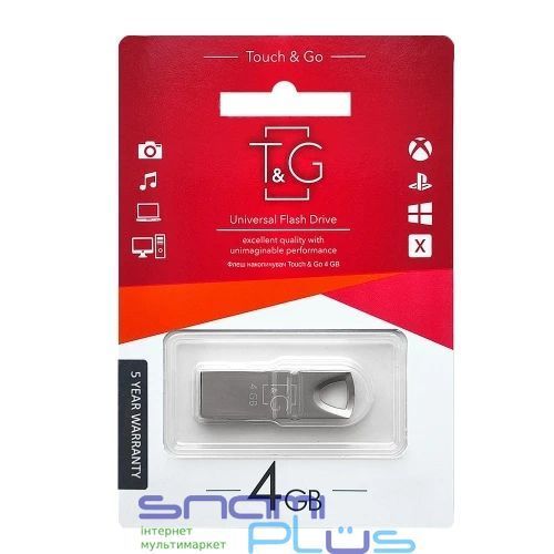 Флеш накопитель USB 4Gb T&G Metal TG117, Silver, USB 2.0 (TG117SL-4G) 205435 фото