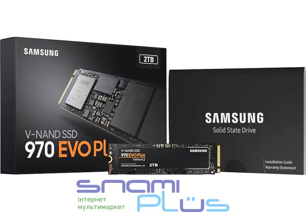 Твердотільний накопичувач M.2 2Tb, Samsung 970 Evo Plus, PCI-E 3.0 x4, MLC 3-bit, 3500/3300 MB/s (MZ-V7S2T0B) 181040 фото