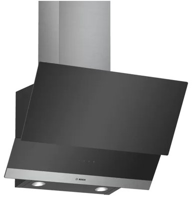 Витяжка кухонна Bosch DWK065G60R Black/Silver, настінний, похила, 530 м3/ч, 3 швидкості, ширина 59.6 см, 38.6x59.6 см 219742 фото