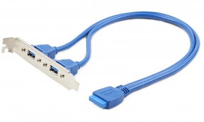 Планка розширення Cablexpert USB 3.0 на задню панель 2 порти (CC-USB3-RECEPTACLE) 208496 фото