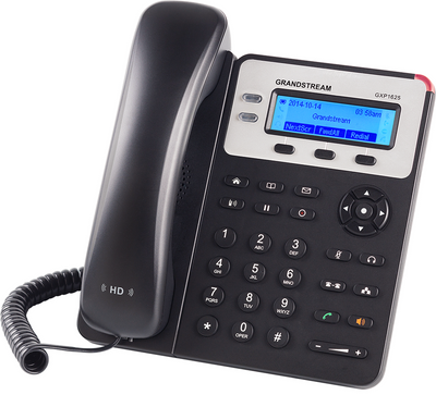 IP-Телефон Grandstream GXP1625 Small-Medium Business HD, Black, 2 лінії, до 2 SIP облікових записів, екран 2.95' (132x48), 209 x 184.5 x 76.2 мм 213635 фото