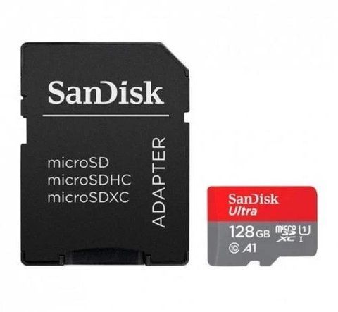 Карта пам'яті microSDXC, 128Gb, SanDisk Ultra, SD адаптер (SDSQUAB-128G-GN6MA) 275948 фото
