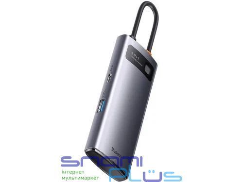 Хаб USB Baseus Metal Gleam, Grey (WKWG070013) 323222 фото