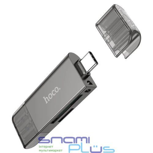 Кардридер USB HOCO HB39, Black, Type-C / USB 3.0 318822 фото