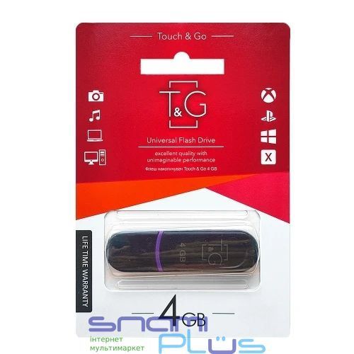 Флеш накопичувач USB 4Gb T&G Shorty TG012, Black, USB 2.0 (TG012-4GBBK) 164813 фото