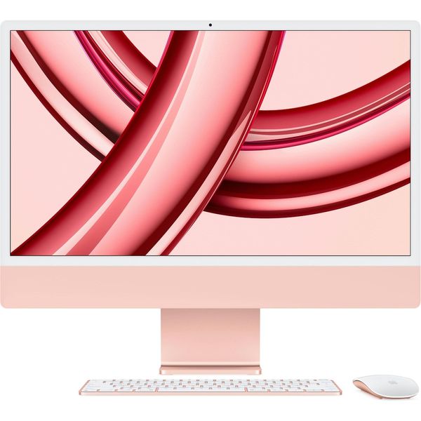 Моноблок Apple iMac (A2873), Pink, 24' (4480x2520, Retina), Apple M3 (8 ядер), 8Gb, 256Gb SSD, GPU (10 ядер), Web, 2xType-C (Thunderbolt), macOS 'Sonoma', клавіатура + миша (MQRT3UA/A) 284042 фото