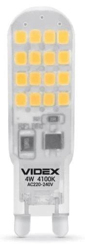 Лампа світлодіодна G9, 4 Вт, 4100K, G9, Videx, 400 Лм, 220V (VL-G9S-04224) 275441 фото