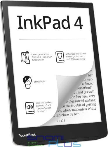 Електронна книга 7.8" PocketBook 743G InkPad 4, Stundust Silver 272148 фото
