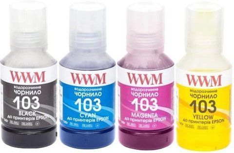 Комплект чорнил WWM Epson L3100/L3110/L3150, 4 x 140 мл (E103SET4) 175271 фото