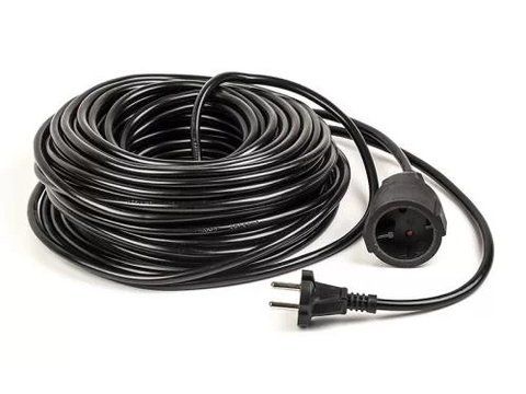 Подовжувач мережевий PowerPlant, 1 розетка, 50 м, Black (PPEA16M500S1) 278570 фото