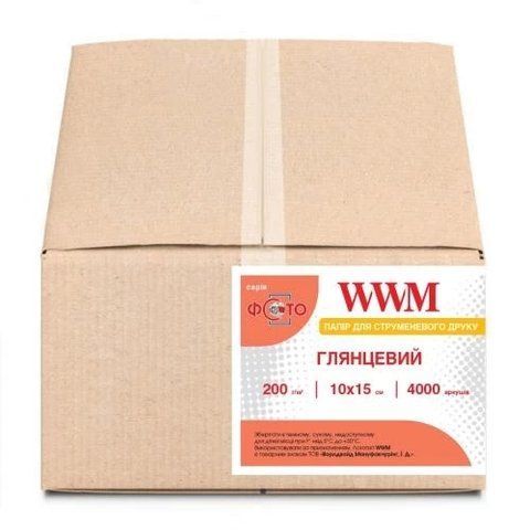 Фотопапір WWM, глянсовий, A6 (10х15), 200 г/м&sup2;, 4000 арк (G200.F4000) 243684 фото