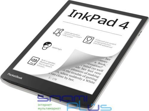 Електронна книга 7.8" PocketBook 743G InkPad 4, Stundust Silver 272148 фото