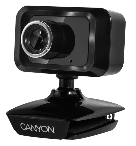 Веб-камера Canyon C1, Black, 0.3Mp, 640x480/30 fps, мікрофон, фіксований фокус, багатофункціональний затискач, USB 2.0, 1.25 м (CNE-CWC1) 217946 фото