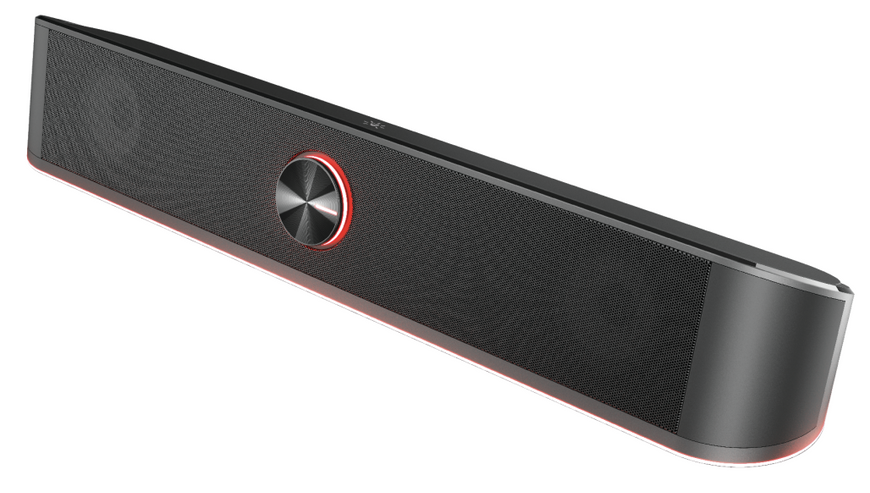 Саундбар Trust GXT 619 THORNE, Black, 6 Вт, 3.5 мм, живлення від USB, RGB-підсвічування (6 режимів), ручка регулювання гучності з підсвічуванням (24007) 222619 фото