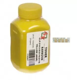 Тонер + чип Samsung CLP-320/325, CLX-3180/3185, Yellow, 45 г, AHK (1500242) 51443 фото
