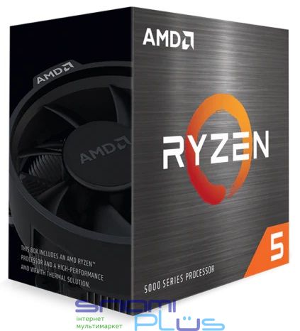Процесор AMD (AM4) Ryzen 5 5600X, Box, 6x3.7 GHz (Turbo Boost 4.6 GHz), L3 32Mb, Zen 3, 7 nm, TDP 65W, розблокований множник, кулер Wraith Stealth (100-100000065BOX) 213665 фото