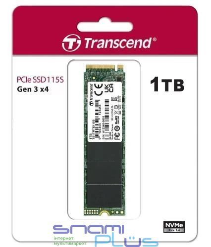 Твердотільний накопичувач SSD 1Tb, Transcend 115S, PCI-E 3.0 x4, M.2 (TS1TMTE115S) 268637 фото