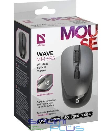 Миша бездротова Defender Wave MM-995, Silver (52993) 288640 фото