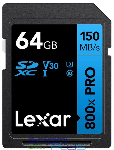 Карта памяти SDXC, 64Gb, Lexar High-Performance 800x PRO, Class10 UHS-I U3 V30, до 150 МБ/с (LSD0800P064G-BNNNG) 283859 фото