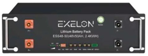 Акумуляторна батарея Exelon LiFePO4, 48V, 50AH, 2400Wh, 482x450x133mm, 6000 циклів, 25,6кг 290136 фото