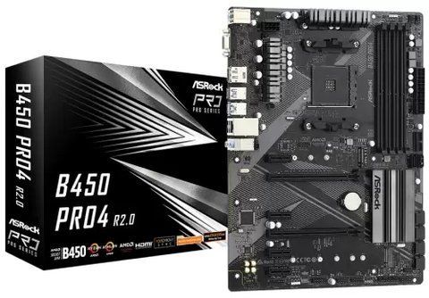 Мат.плата AM4 (B450) AsRock B450 Pro4 R2.0 221600 фото
