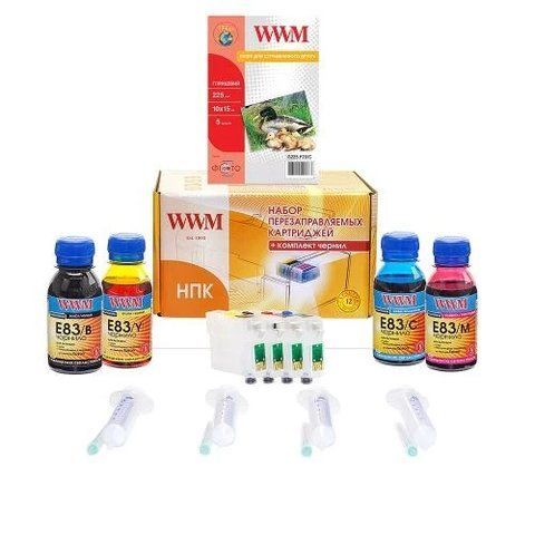 НПК WWM Epson Stylus C79, CX3900/4900/5900/7300/8300/9300, 4x100 мл чорнил E83 (RC.T073N-1) 171145 фото