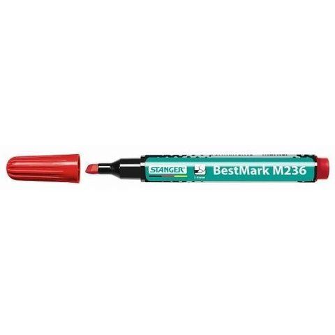 Маркер водостійкий Stanger "BestMark M236", Red, 1-4 мм, клин. накінечник (M236-712006) 225532 фото
