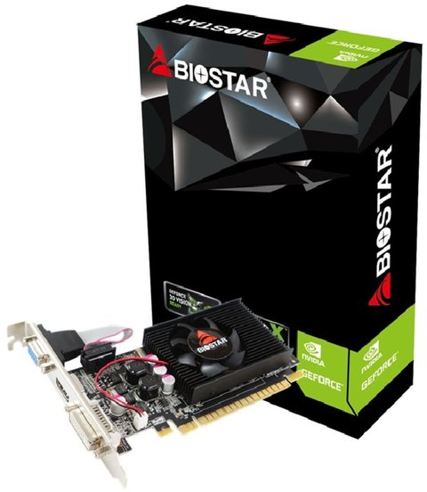 Відеокарта GeForce 210, Biostar, 1Gb GDDR3, 64-bit, VGA/DVI/HDMI, 589/1333 MHz, Low Profile (VN2103NHG6-TB1RL-BS2) 225065 фото