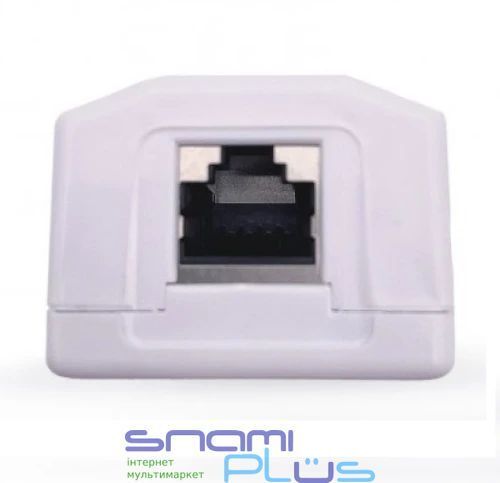 Розетка RJ45 (мережева), 1-портова FTP, біла, 6a категорія, Cablexpert (NCAC-1F6A-01) 319126 фото