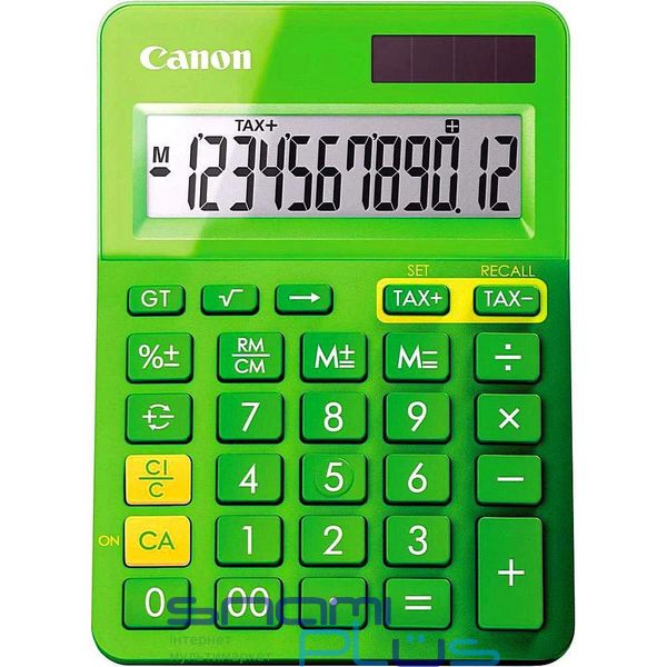 Калькулятор Canon LS-123K, Green, 12 цифр, солнечная батарея / литиевая батарея (9490B002) 177849 фото