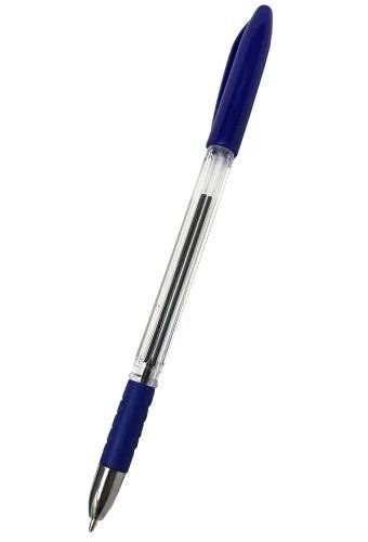 Ручка кулькова 0.7 мм, H-Tone, синя, з грипом, 50 од (JJ201307-blue) 247183 фото