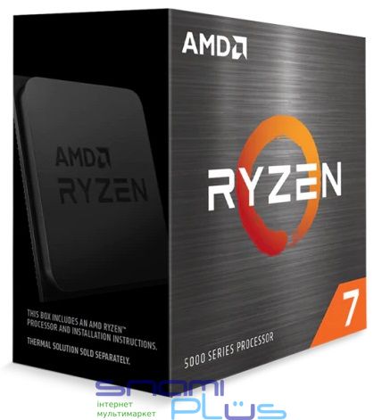 Процесор AMD (AM4) Ryzen 7 5800X, Box, 8x3.8 GHz (Turbo Boost 4.7 GHz), L3 32Mb, Zen 3, 7 nm, TDP 105W, розблокований множник, система охолодження в комплекті не йде (100-100000063WOF) 213666 фото