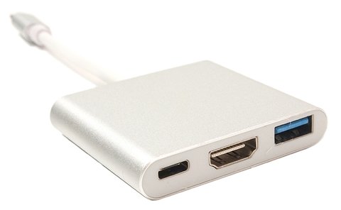 Конвертер USB Type-C HDMI/USB 0.15 м для MacBook 12 PowerPlant (KD00AS1306) 172970 фото