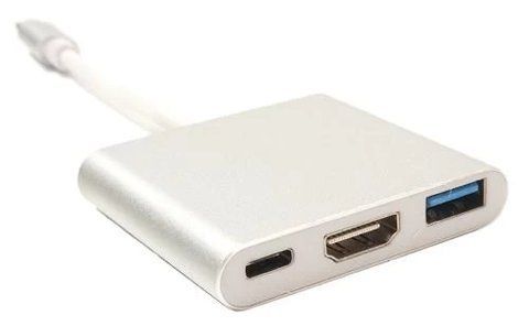 Хаб USB PowerPlant, Silver (KD00AS1306) 172970 фото